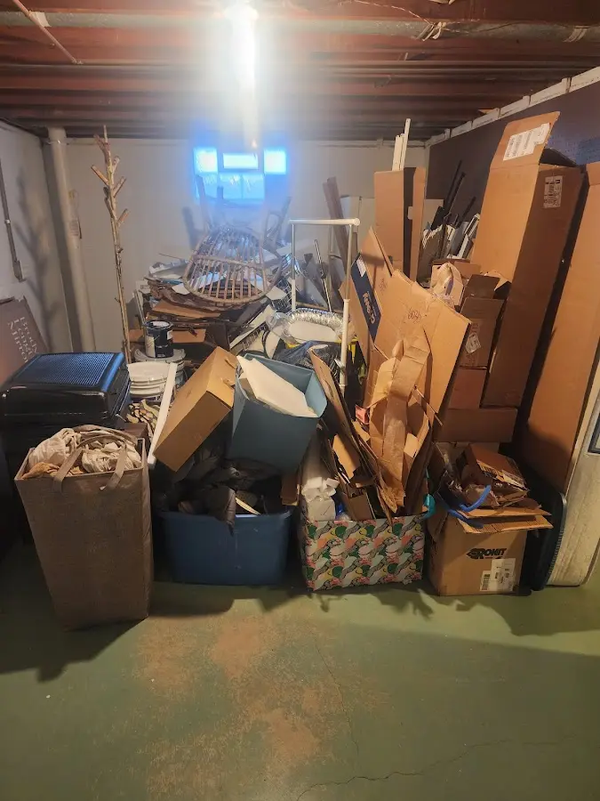 Roll-off dumpster container at job site for 20 Yard Dumpster Rental in Stone Mountain